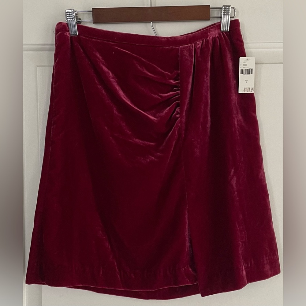 Anthropologie Montie Velvet Mini Skirt
